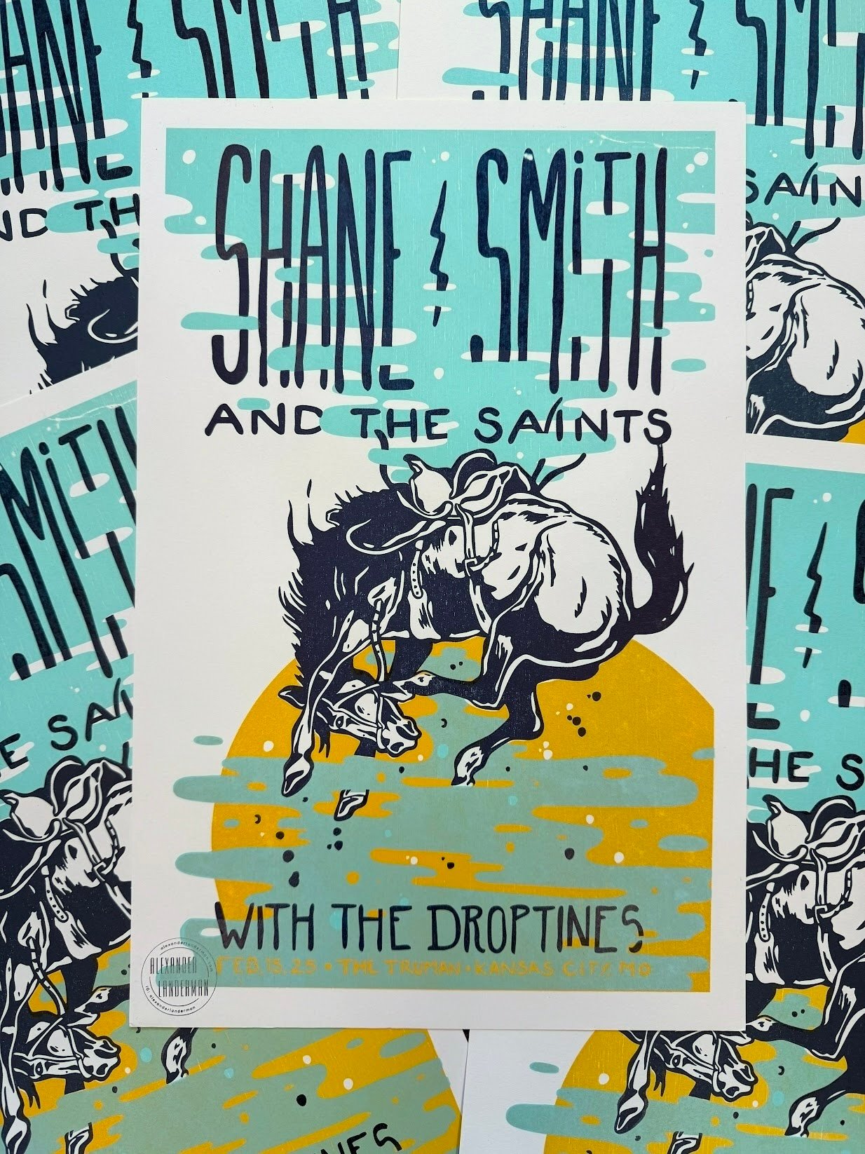 Shane Smith & the Saints – The Truman – Kansas City, Missouri – 2025 | Hand-Printed Concert Poster