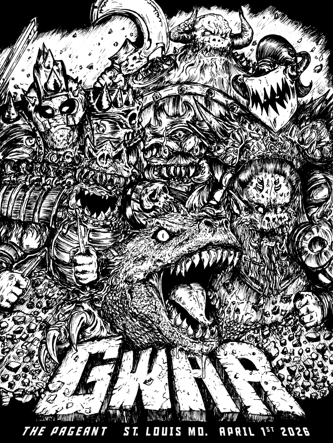 GWAR The Pageant St. Louis MO. April 1st, 2026 - B&W